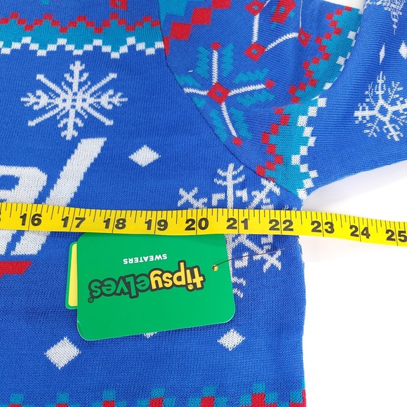 Tipsy Elves Ugly Christmas Sweater Mens Large‎ Natural Light Beer Snowflakes - Picture 6 of 10